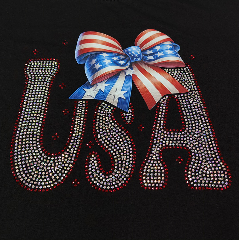 wholesale Custom 4th of July Rhinestone Heat Transfer
