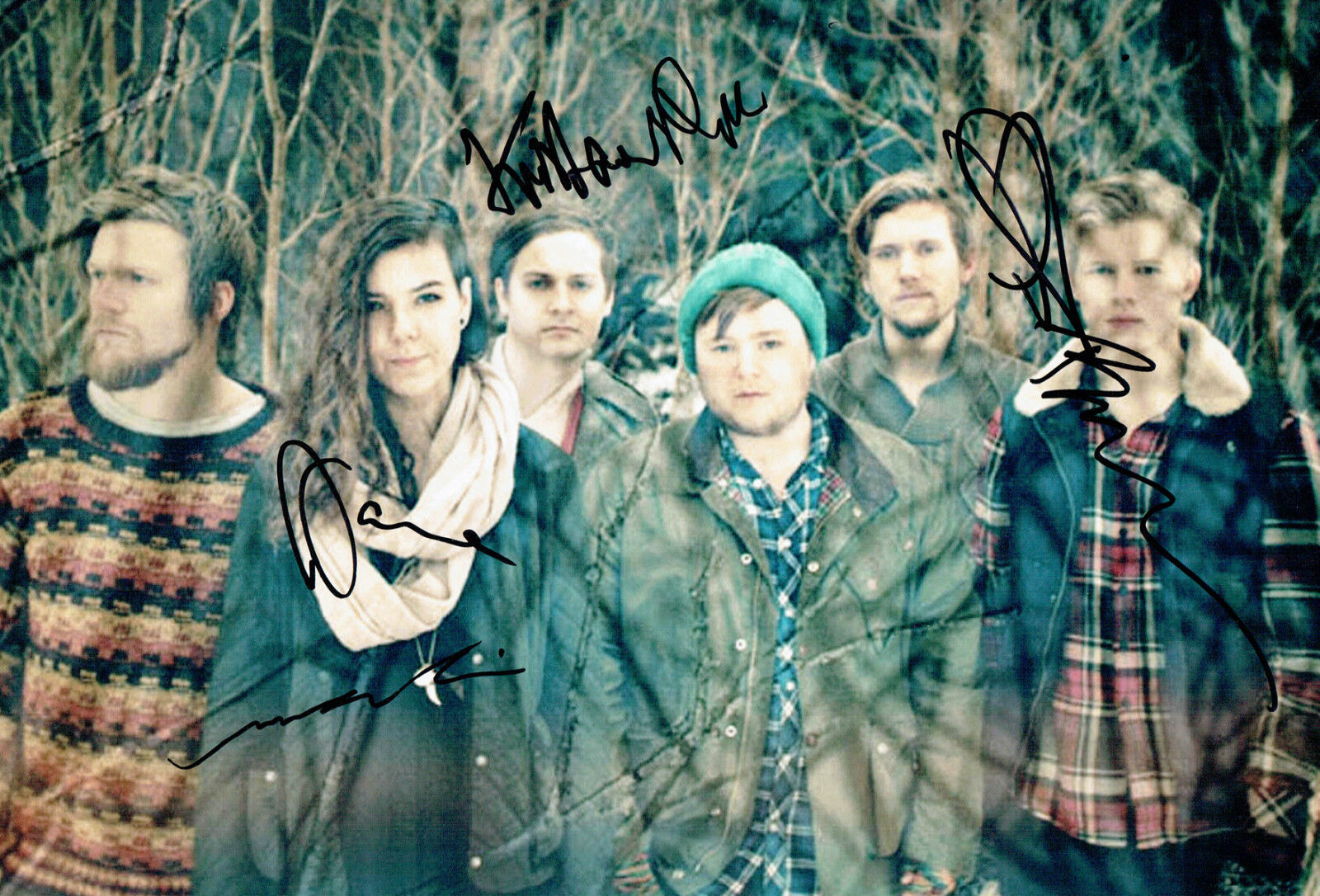 Of Monsters & Men Band Signed Autograph 12x8 Photo Poster painting AFTAL COA Iceland Indie Band