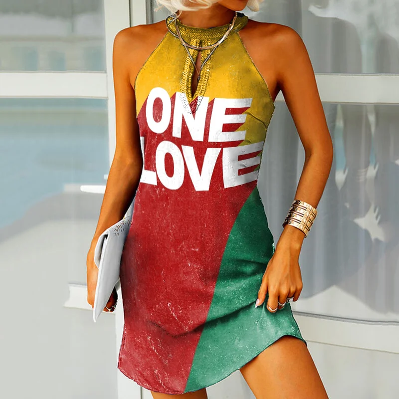 One Love Printed Mini Dress