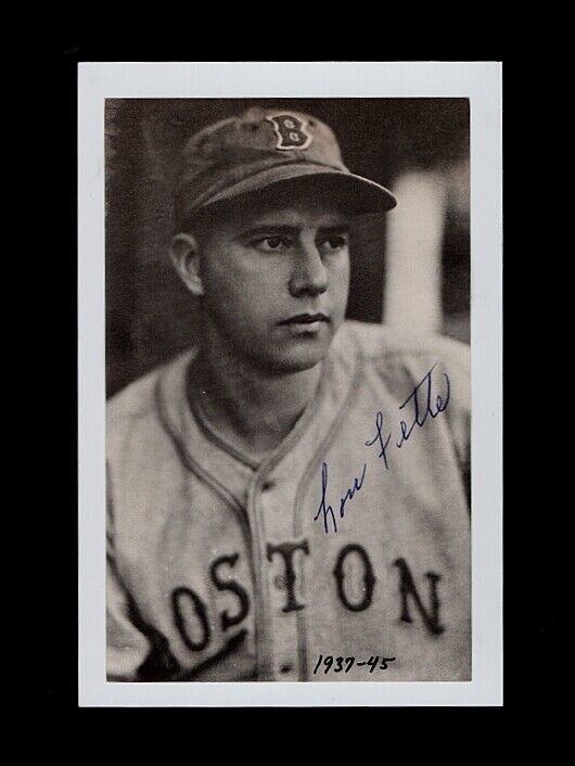 1937-45 LOU FETTE-BOSTON BRAVES AUTOGRAPHED 4X6 Photo Poster painting-d.1981