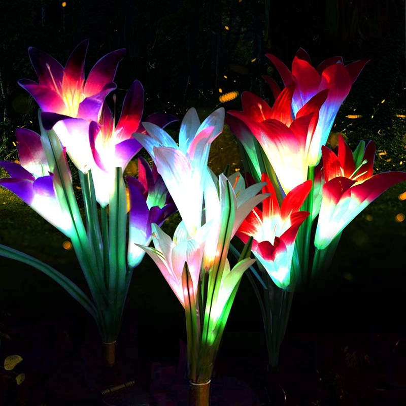 

Solar Flower Lily Ground Standing Purple Pink White, 501 Original