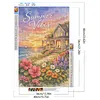 Summer Vacation Full DIY 5D Round Drill Diamond Art Kits Large Size 40*60cm Diamond Dots Paintings Picture Arts Craft Diamond Crystal Rhinestones Painting Kits for Adults/Beginners Gift Idea