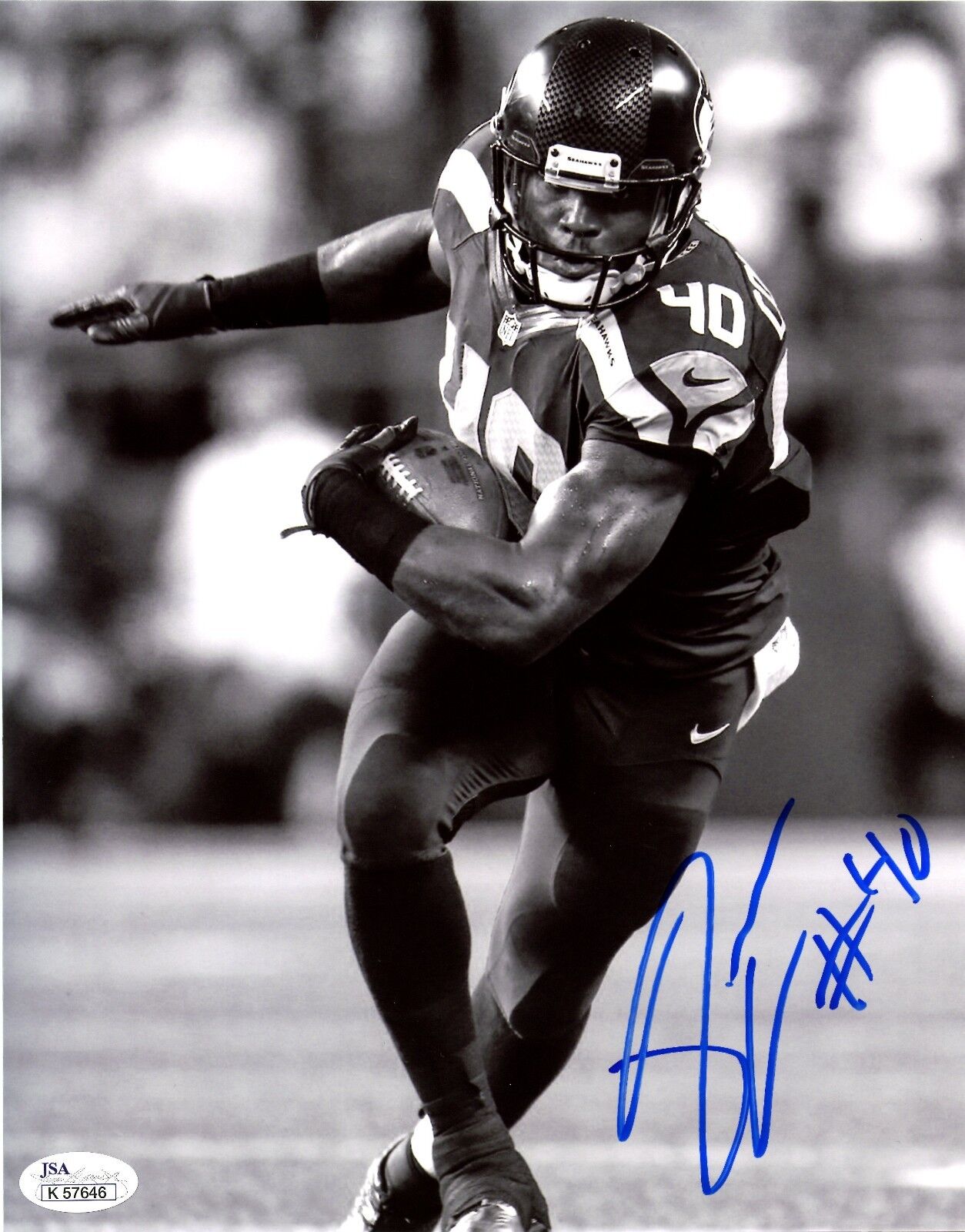 JSA Derrick Coleman 8x10 Autographed Signed AUTO Seahawks SB 48 Champion Photo Poster painting 4