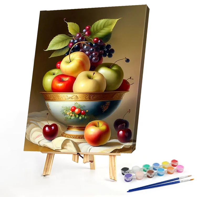 Oil Paint By Numbers - Fruit Tray - 40*50CM