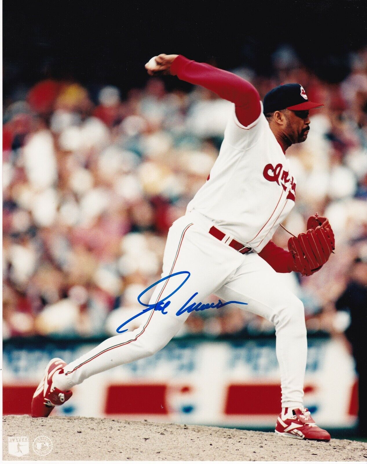 JOSE MESA CLEVELAND INDIANS ACTION SIGNED 8x10