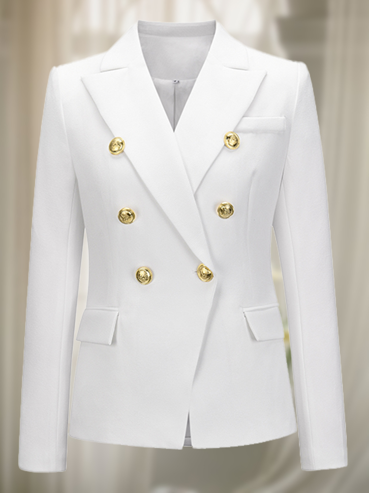 Fashion short double-breasted blazer