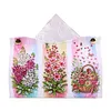 DIY PU Diamond Painting Tissue Box Kit Desktop Tissue Holder with Rhinestone Diamond Desk Decorative Tissue Box for Adults Desktop Storage Organizer (flowers)