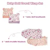 17" - 24" Purple Flower + Pink Love Wrap 4 Pcs Set Reborn Baby Doll Clothes Accessories Set - RBBI-Myrebornbabydoll&reg; 	 Myrebornbabydoll&reg;