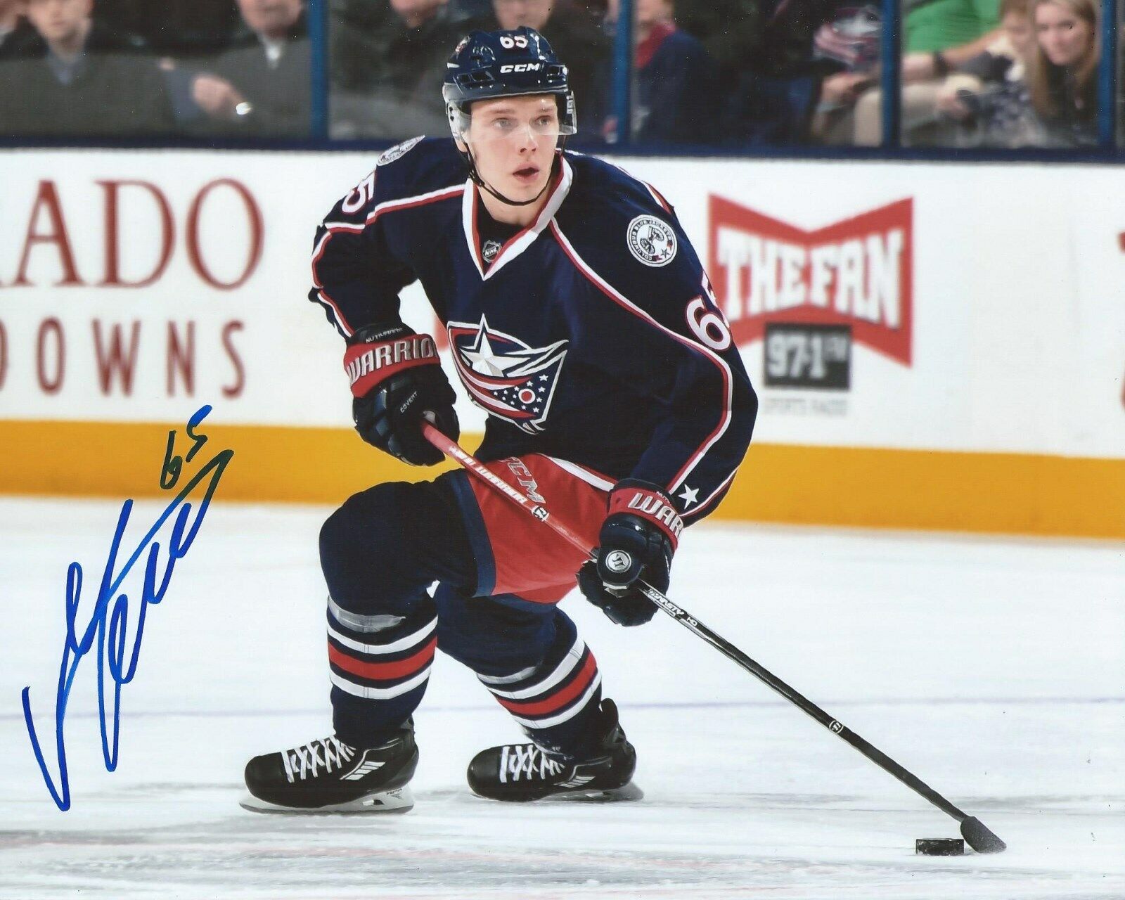 Markus Nutivaara Signed 8x10 Photo Poster painting Columbus Blue Jackets Autographed COA B