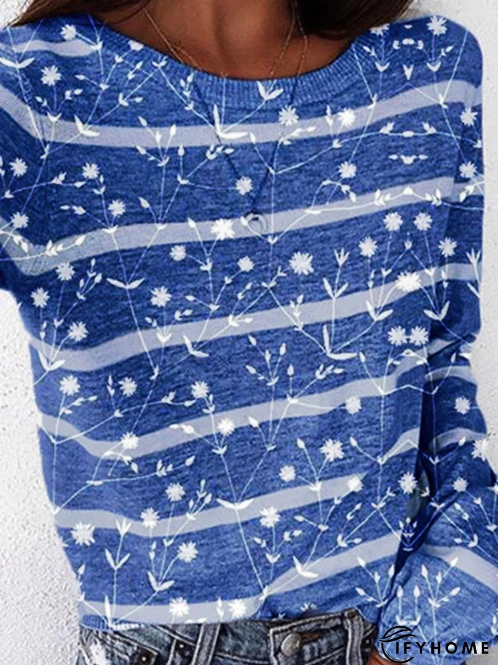 Blue Vintage Top | IFYHOME