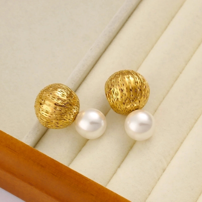 1 Pair Elegant Minimalist Classic Style Geometric 304 Stainless Steel 316 Stainless Steel  18K Gold Plated Ear Studs