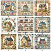 Maison-Plein diamant rond peinture-40 * 40cm
