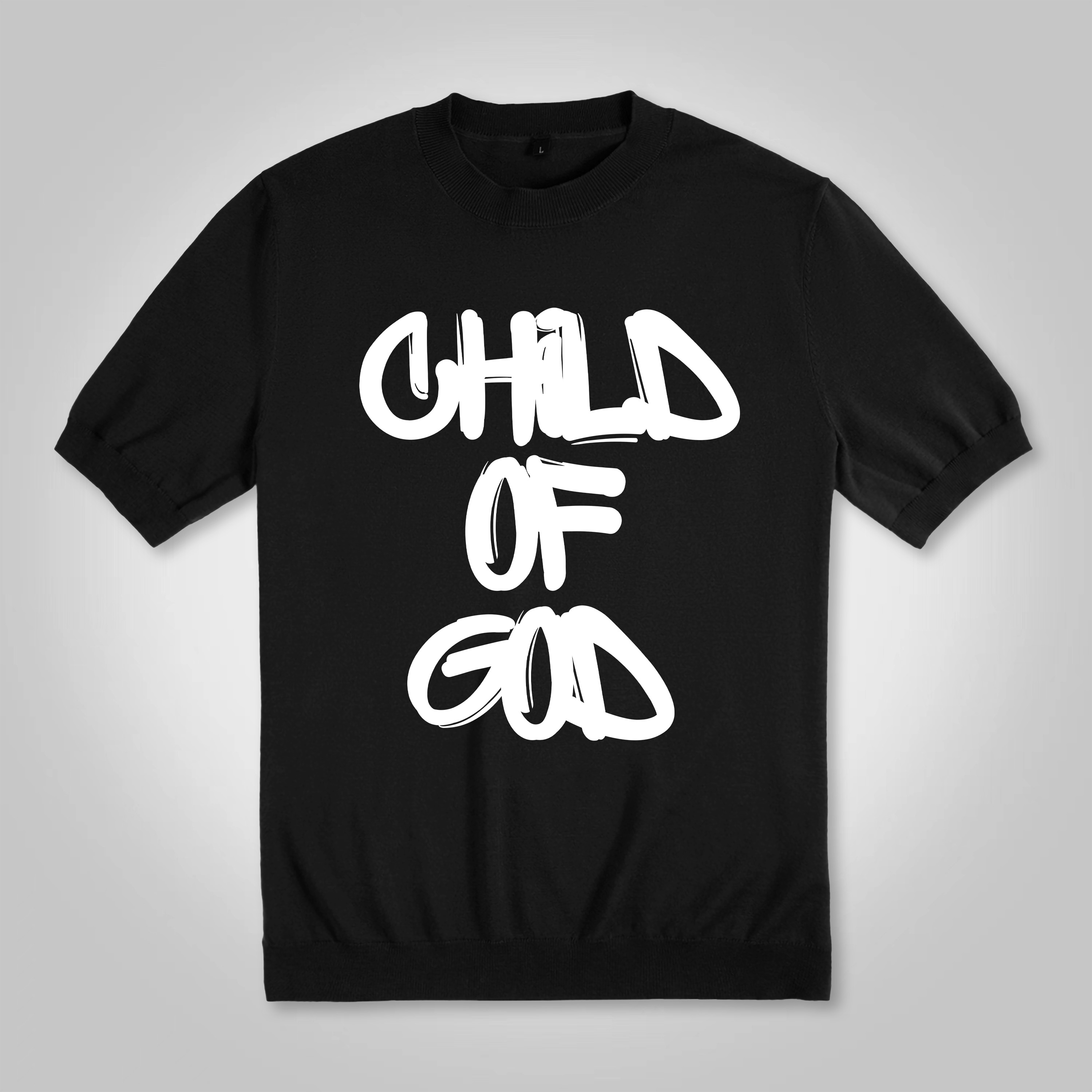 Sopula Vintage Child Of God Print Cotton Knitted T-shirt - SOPULA