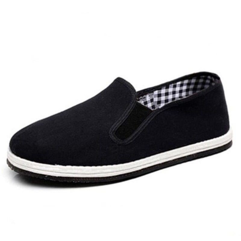 Churchf Beijing Cloth Shoes for Men Traditional Chinese Style Kung Fu Bruce Lee Tai Chi Retro Rubber Sole Shoes 38-45 Shoes for Men
