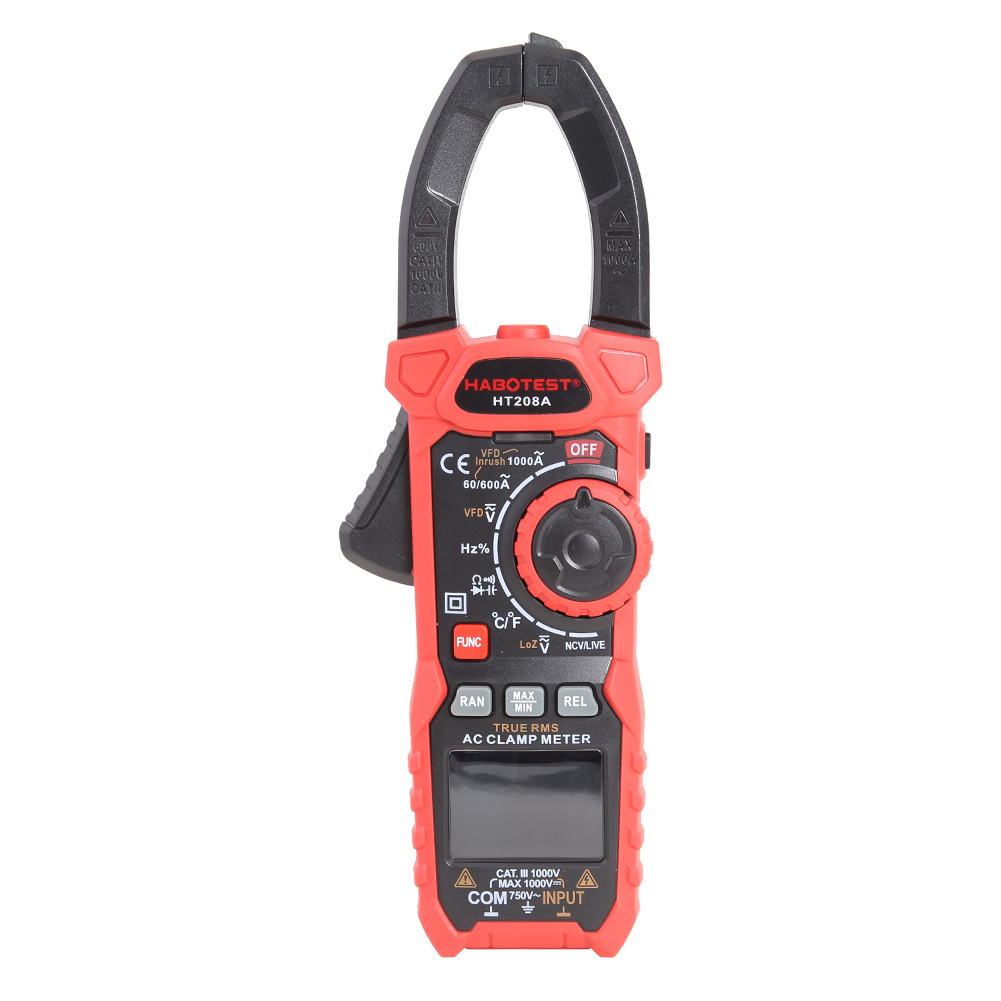 

Digital NCV Pliers Ammeter Clamp Multimeter True RMS Current Hz Clamp Meter, Ht208a, 501 Original