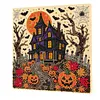 DIY Pre-Framed Halloween Pumpkin Button Art Canvas Kit