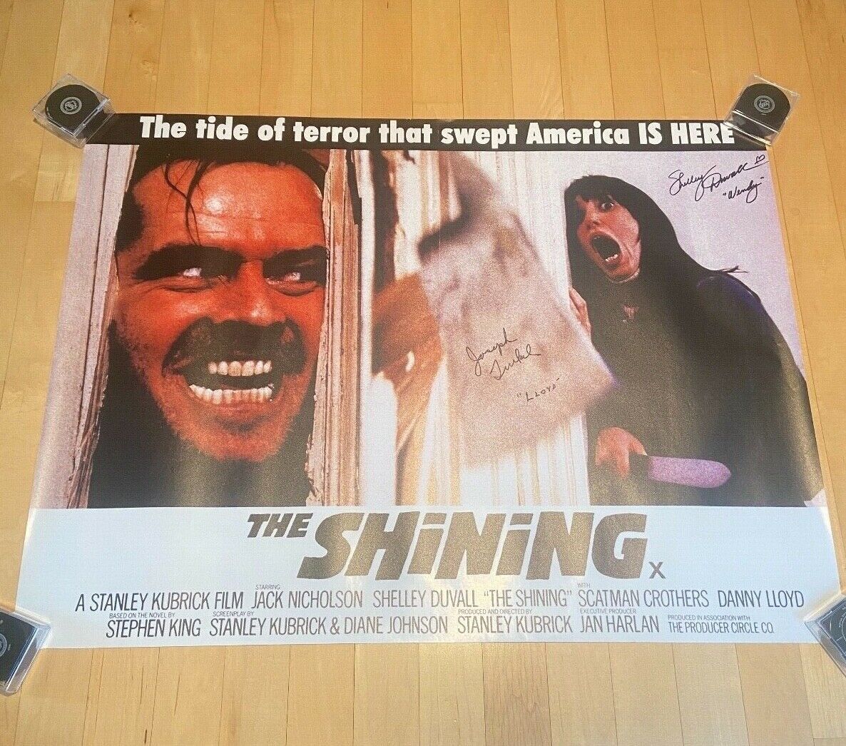* SHELLEY DUVALL & JOE TURKEL * signed 40x30 movie poster * THE SHINING * 2