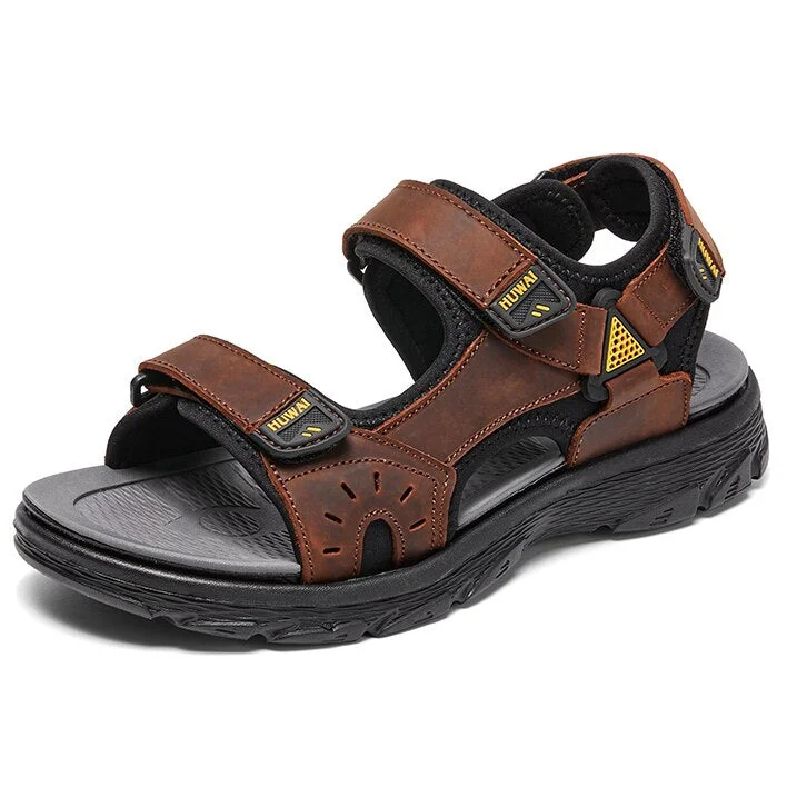 Summer Hot Sale Men's Sandals Outdoor Non-slip Men's Beach Sandals Handmade Leather Men Sandals Classic Men's Platform Sandals