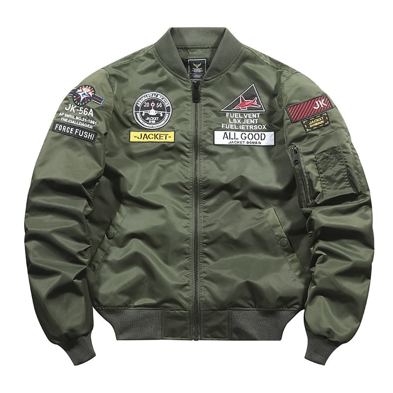 Men'S Air Force Ma1 Pilot Embroidery Baseball Uniform Jacket Jacket-Compassnice®
