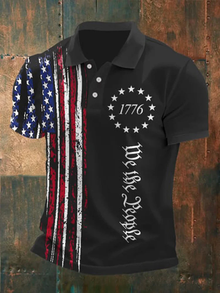 Men's 1776 We The People Print Polo Shirt