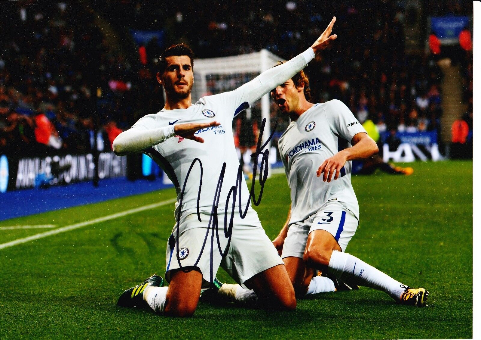 Alvaro Morata Signed 12X8 Photo Poster painting Chelsea F.C. Genuine Signature AFTAL COA (1812)