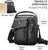 BAIGIO Umhängetasche Herren Leder Schultertasche Vintage Crossbody Bag Messenger Herrentasche zum Umhängen Ledertasche Männer Tasche mit Abnehmbarem Gurt für Business Arbeit Reise