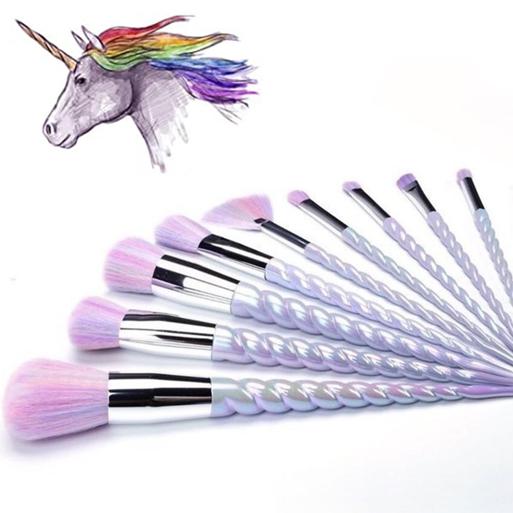 Shecustoms™ Unicorn Makeup Brushes 10pcs With Colorful Bristles
