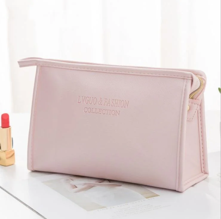 1 Pc  Large Women Cosmetic Bag PU Leather Waterproof  Zipper Make Up Bag Travel Washing Makeup Organizer Beauty Case 1125