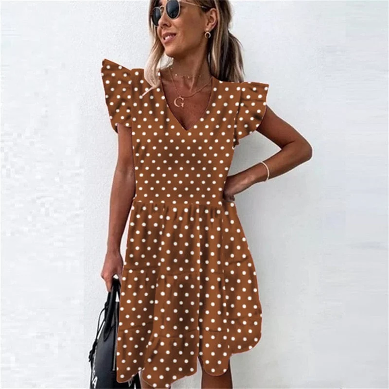 Summer Women Dress 2021 Robe Femme Boho V-neck Spring Sexy Bohemian Dress Pocket Button Beach Dress Vestidos De Mujer Casual
