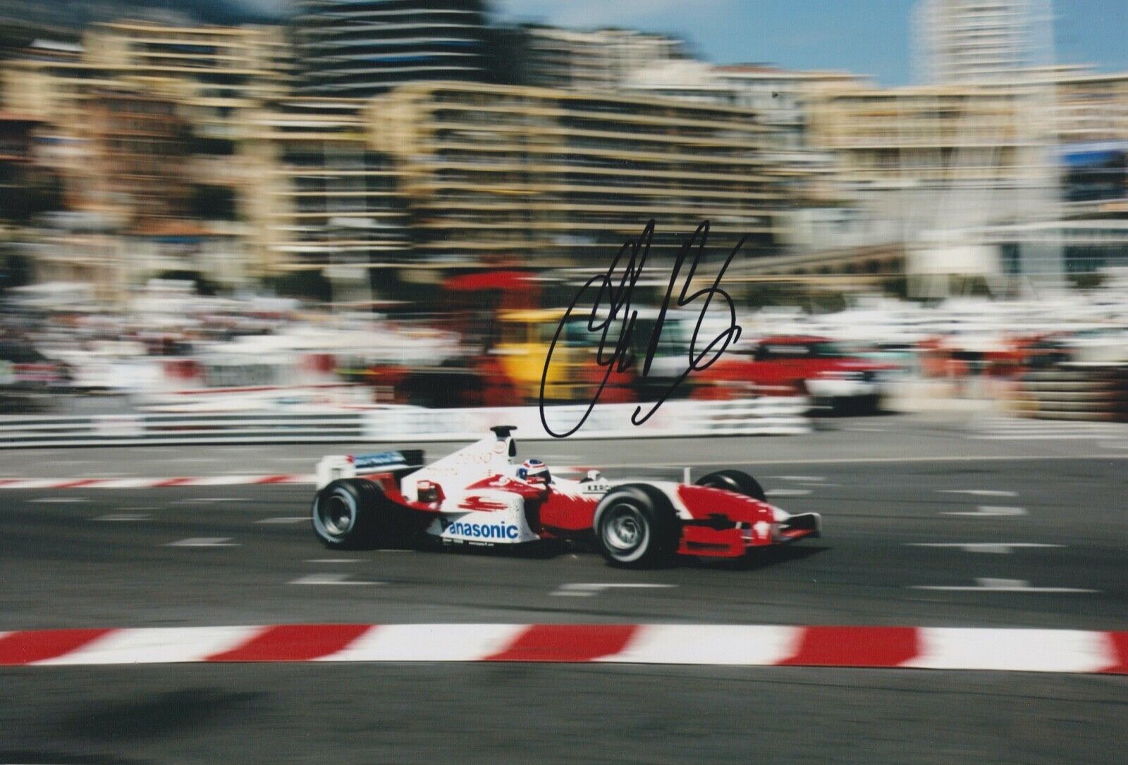 Olivier Panis Hand Signed 12x8 Photo Poster painting - Toyota Racing F1 Autograph Formula 1