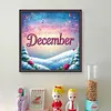 December-18CT Stamped Cross Stitch 25*25cm/9.84*9.84in tapestrymarket