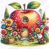 Gnome Hut-Partial 11CT Stamped Cross Stitch Bead Embroidery 36*36cm/14.17*14.17in tapestrymarket