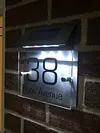 LED Solar House Number Light Digital Address Indication Doorplate Light