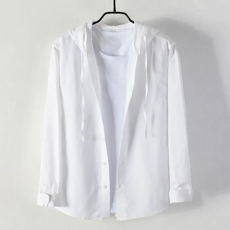 Unisex Hooded Linen Shirt &ndash; Breathable Button-Up for All Seasons &ndash; view 2