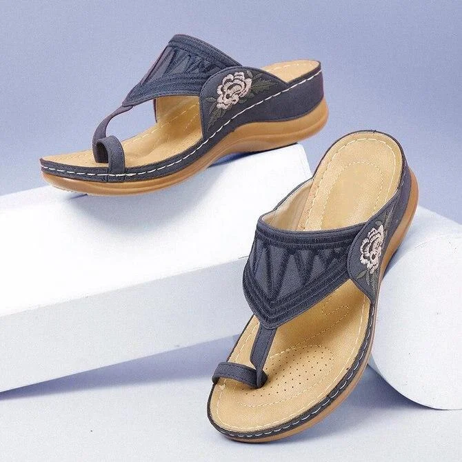 Embroidery Orthopedic Comfy Flip Flop Sandals🔥