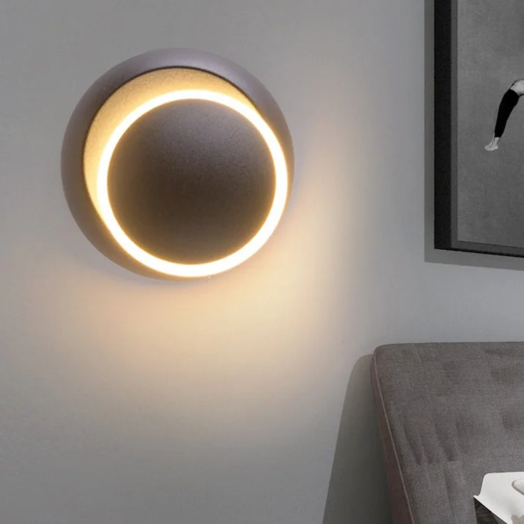 Nordic Minimalist LED Rotatable Round Wall Lights for Living Room Dining Room Cafe - Appledas