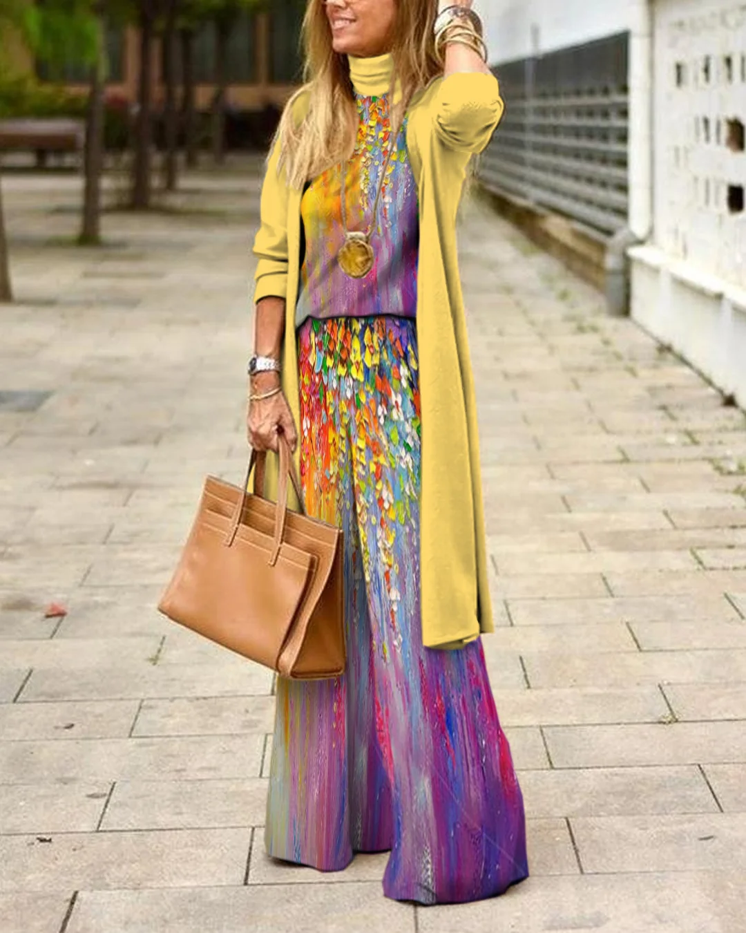 Herringbone Sweater Three-Piece Suit 4512