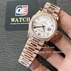 Rolex Day-Date 36 m128345rbr-0070 Rose Gold White Dial Diamond Bezel (36mm) Super Clone