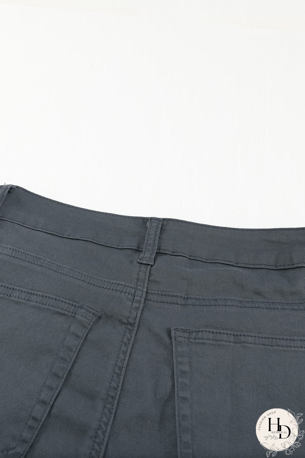 Elastic Loose Wide Leg Button Pants