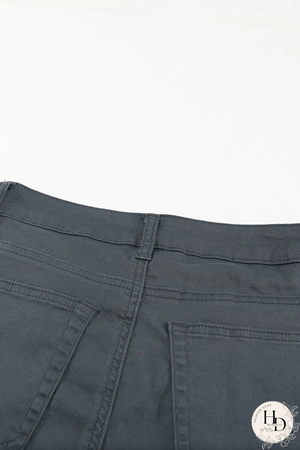 Elastic Loose Wide Leg Button Pants