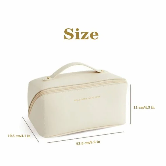 Premium Leather Makeup Organizer Bag