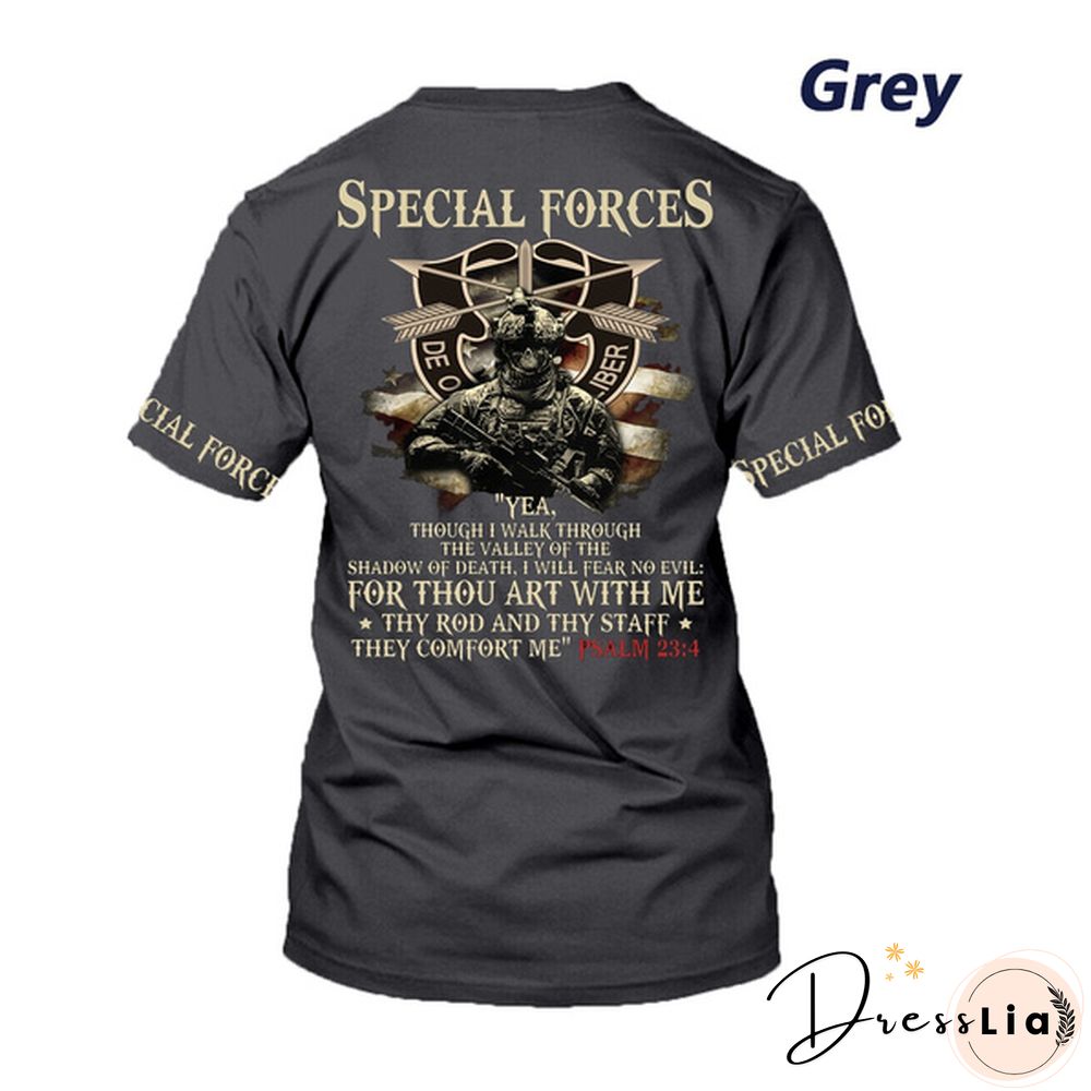 Special Forces Yea Though I Walk Through The Valley of The Shadow of Death T Shirt