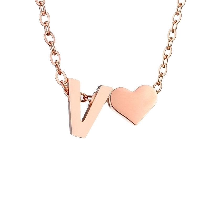 Stainless Steel Titanium Steel 14K Gold Plated Fashion Plating Letter Necklace