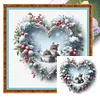 Love Snow Scene-11CT Stamped Cross Stitch 45*45cm/17.72*17.72in tapestrymarket