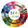 100pcs Cross Stitch Thread Colorful DIY Embroidery Sewing Floss Line Kit
