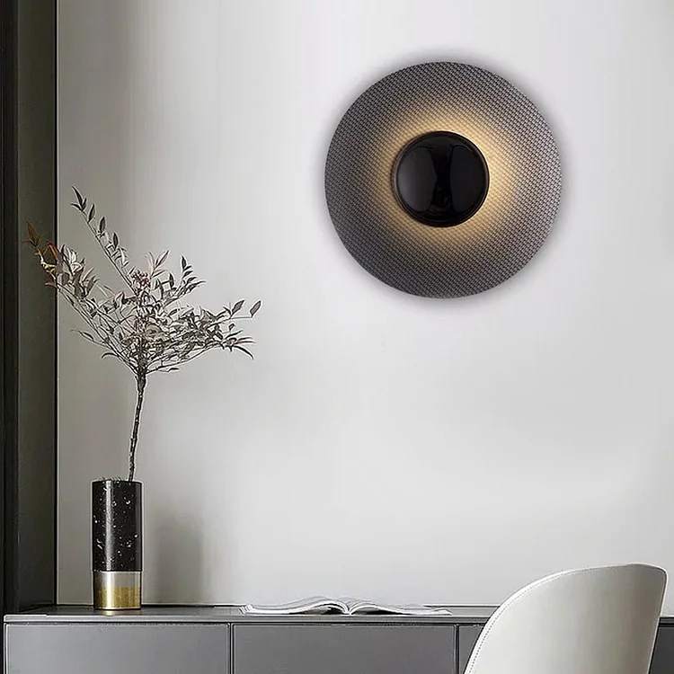 Nordic Minimalist Round Background Decorative LED Wall Lamp for Living Room Bedside - Appledas