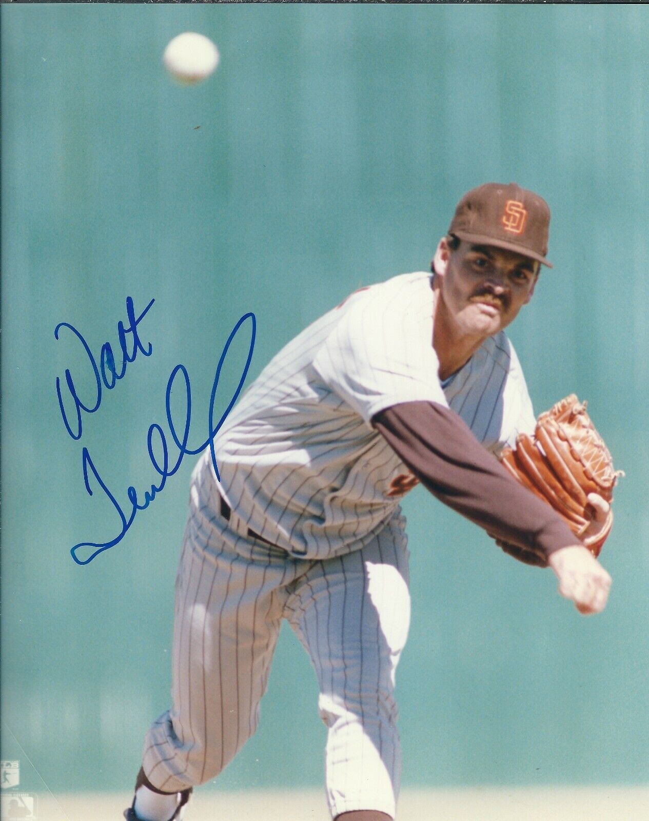 Autographed 8x10 WALT TERRELL San Diego Padres Autographed Photo Poster painting - COA