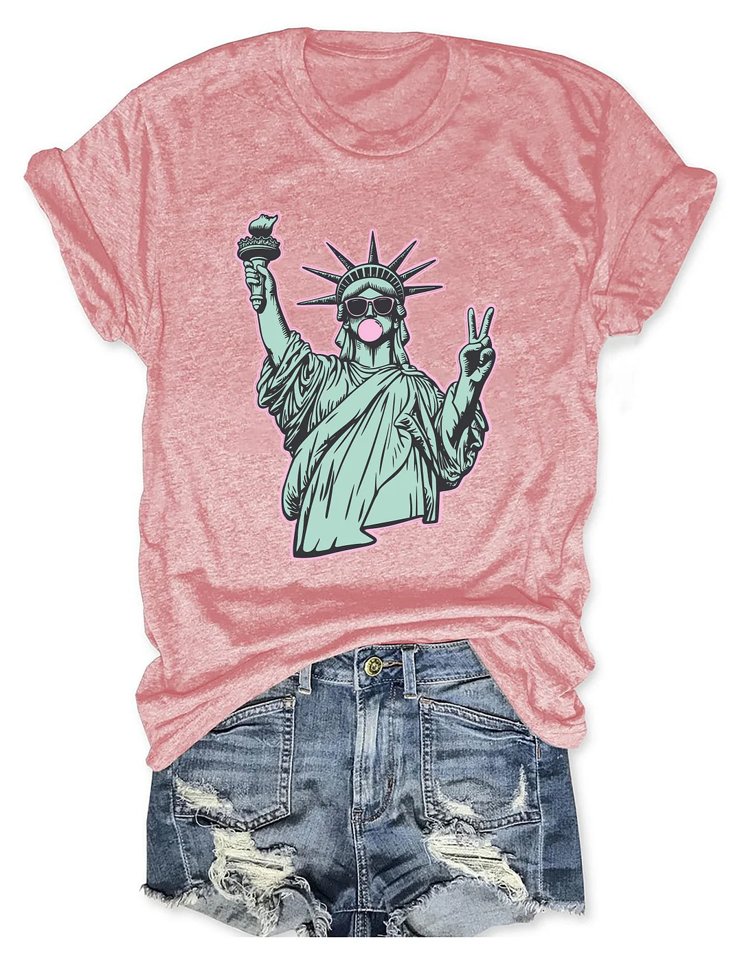 4th Of July Statue Of Liberty T-shirt