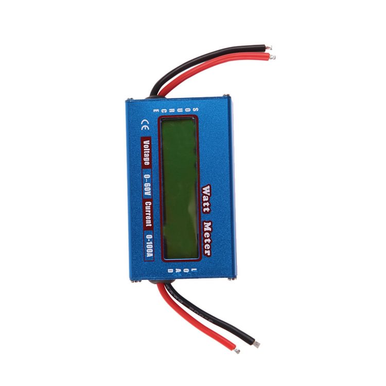 Simple DC Power Analyser Watt  Volt Amp Meter 12V 24V Solar Wind Analyzer