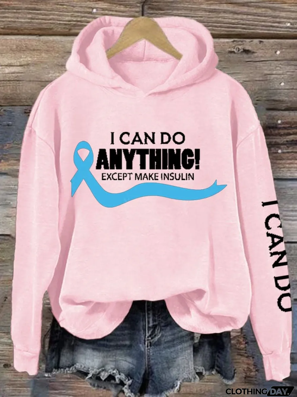Women's I Can Do Anything Except Make Insulin Print Hoodie Long Sleeve Sweatshirt